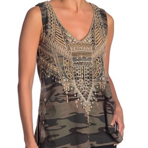 Johnny Was NEW Tank Top Tunic Women's XS≈S/M Embroidered Boho NWT